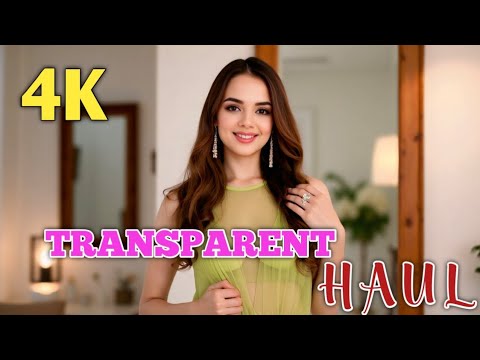 4K Bikini & Lingerie Try-On Haul | Home cleaning Transparent dress