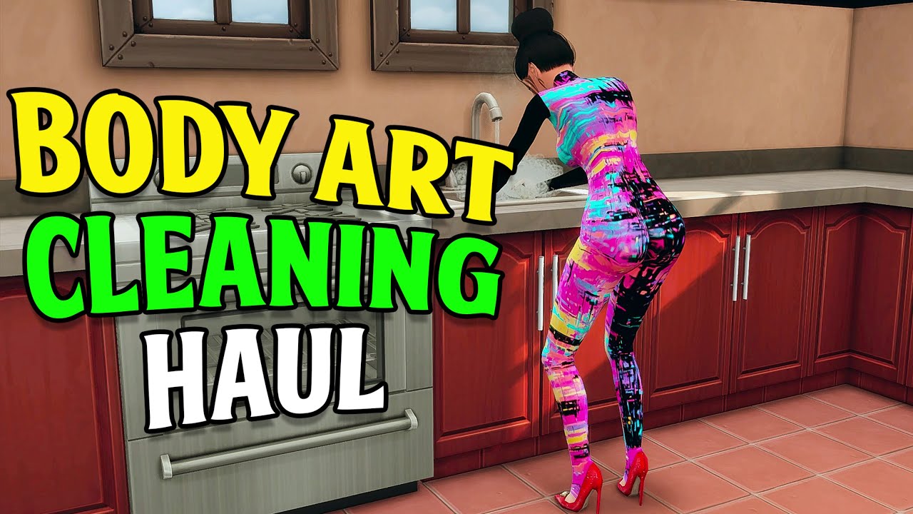 [4K Clean Haul] Body art suit | Black And Red Abstract | Try Haul