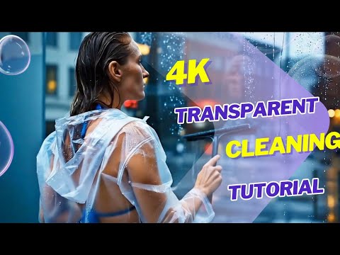 [4K] Cleaning Day in TRANSPARENT Raincoat | Satisfying & Relaxing / transparent cleaning tutorial