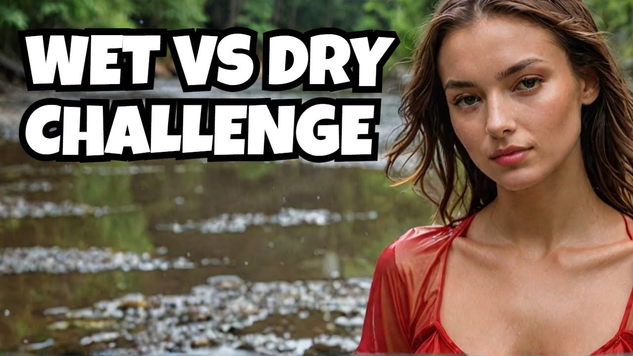 4K Dry vs Wet Challenge  Transparent Red Top Try on Haul with Daria Angel