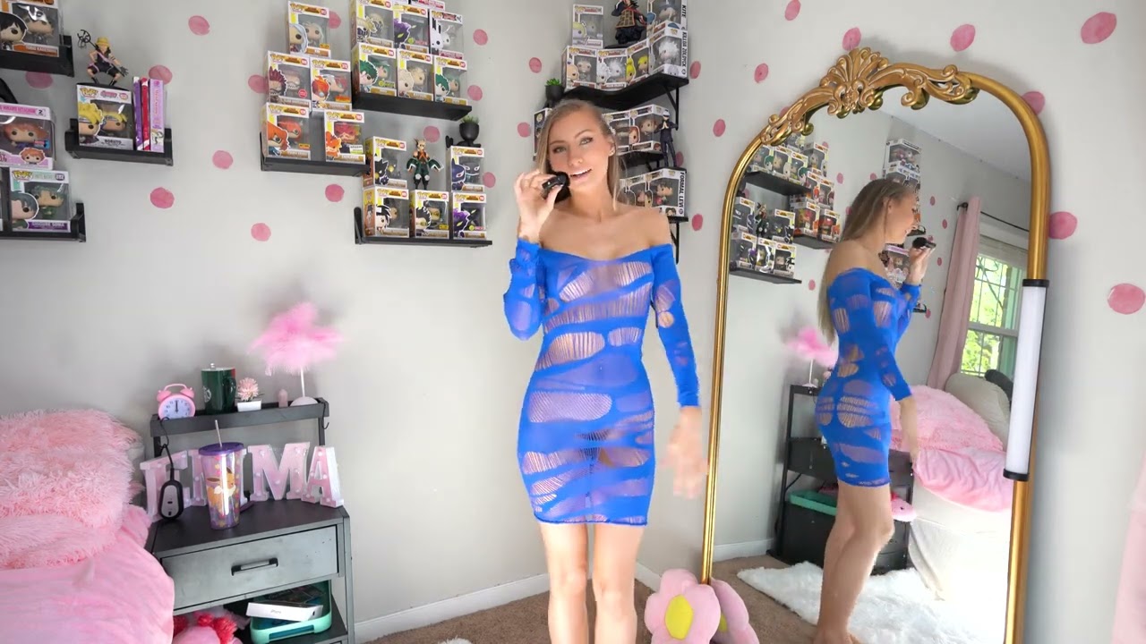 4K Fishnet Dress Try On Haul   Amazon Finds