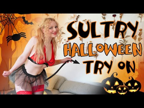 [4K] Halloween Try On Haul | Bold ponytail costume | Transparent Review with Princess Dove