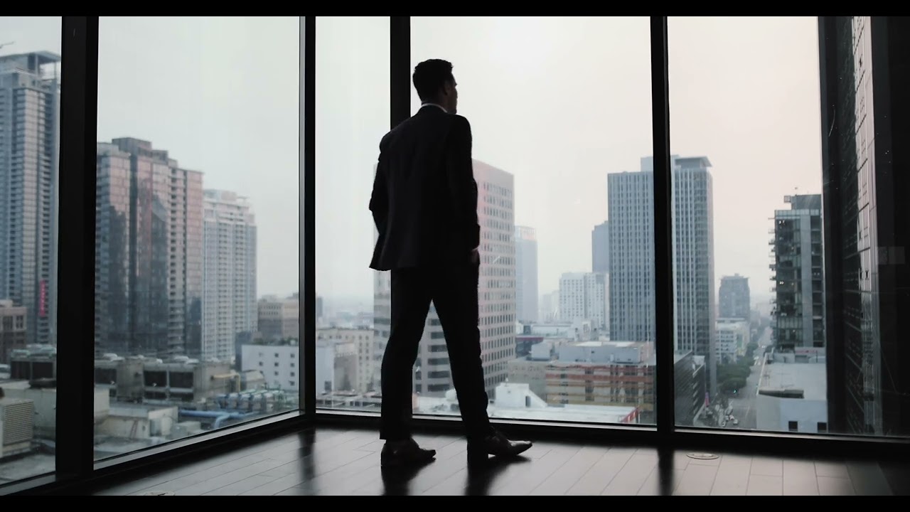 4K Man walking to an office window | Free Stock Video Footage [ No Copyright ]