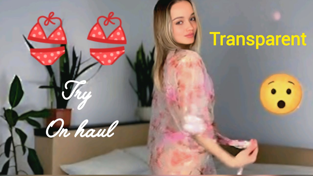 4k natural trendy transparent lingerie| bikini try on haul |transparent try onhaul (2025)