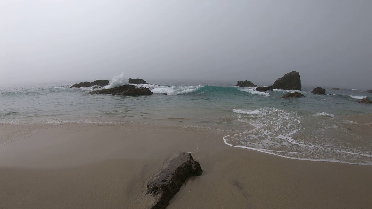 4K Pacific Ocean at Laguna Beach, California, USA / February 2020