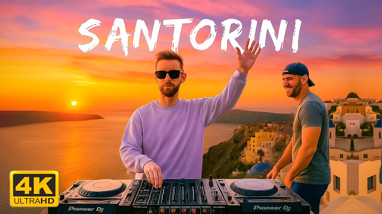 4K Santorini SUMMER AFRO HOUSE Mix (Adam Port, Avicii, The Weeknd, Coldplay, Diplo) - Summer Vibes