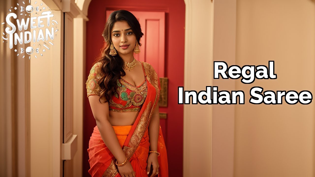 [4K] Sweet Indian AI Lookbook- Regal Indian Saree