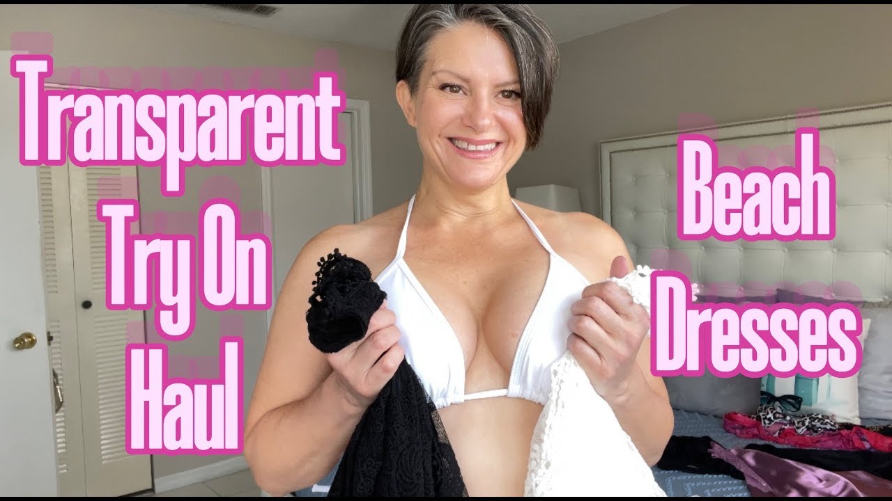 4K TRANSPARENT Beach DRESSES  Curious Carly Try Ons