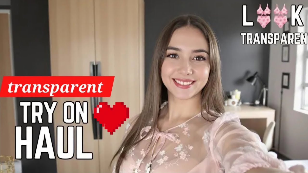 [4K] Transparent Clothes Dry vs Wet | Amazon Try on Haul with Rose John | Transparent Try On Haul