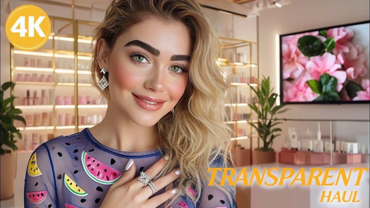 4k transparent try on haul | see through transparent lingerie & bikini try on|Summer maxi