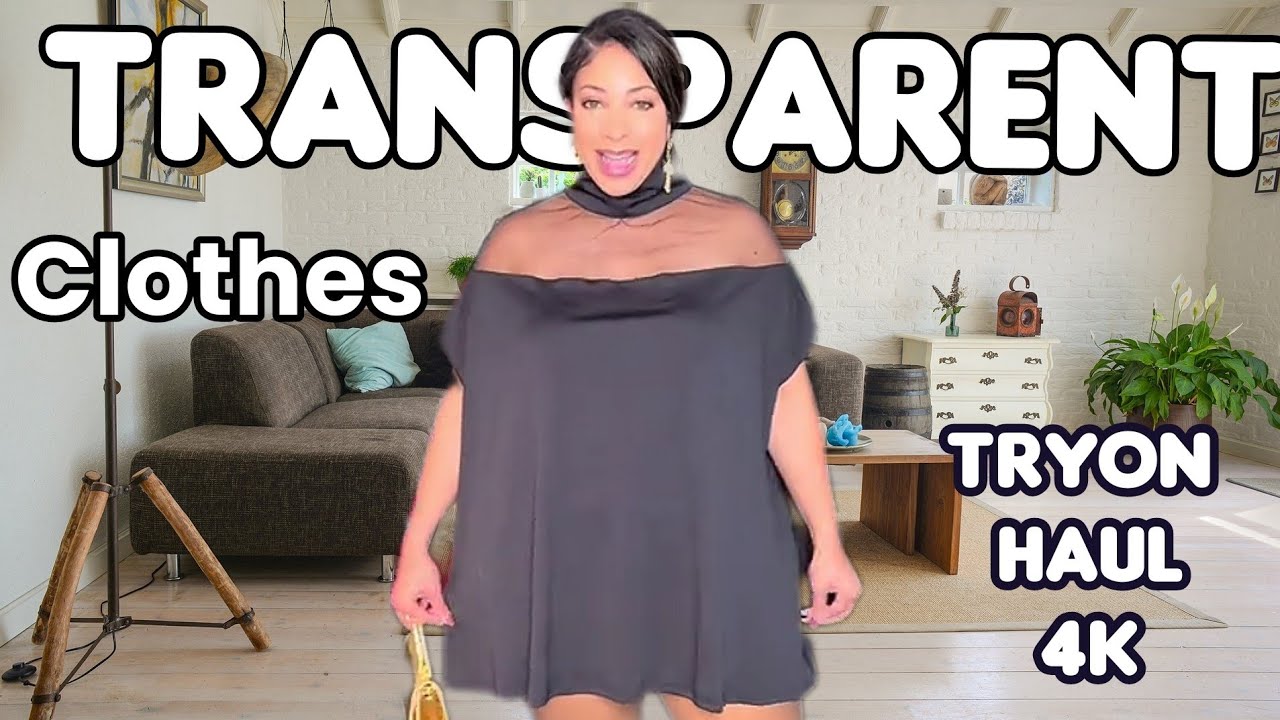 [4K] Transparent Try On Haul | See-Through Top | Transparent clothes | No Bra