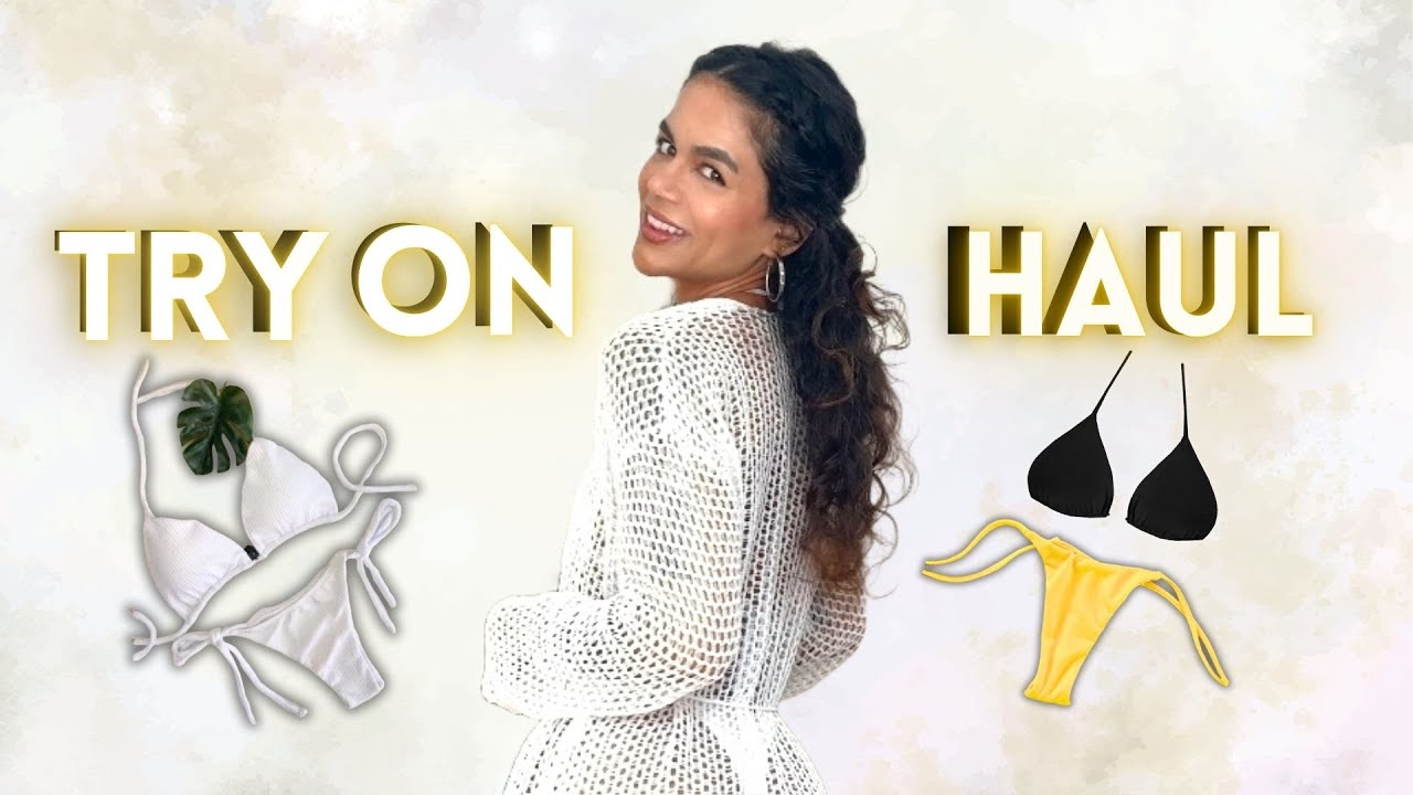 [4K] TRANSPARENT Try-on Haul | Bikini & Beach Outfits |  with Jade Agnello