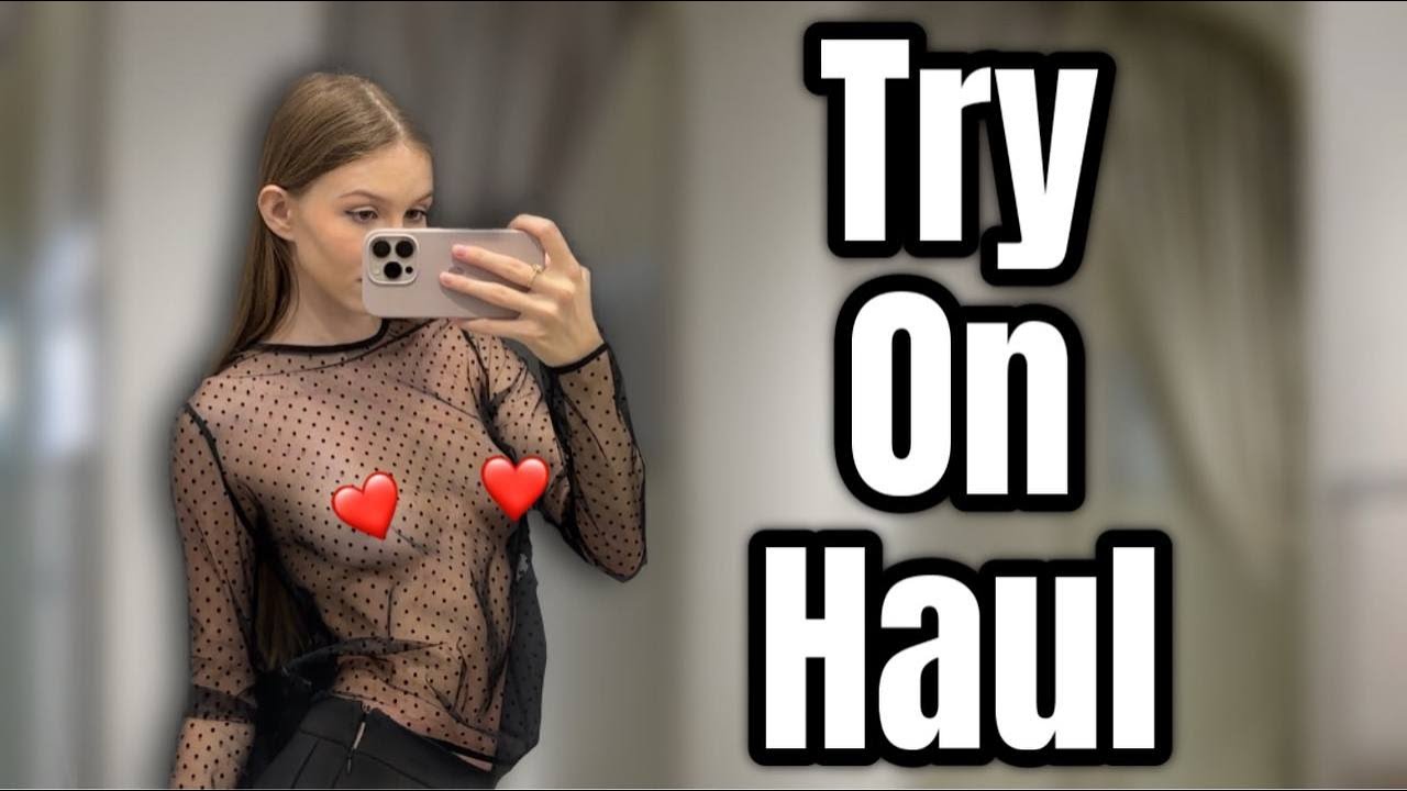 [4K] Try On Haul | No Bra | Get Ready With
