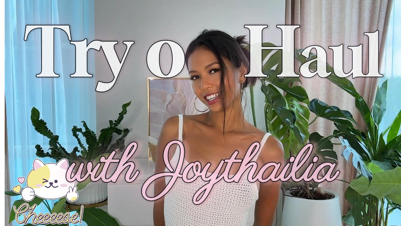 4K Try on haul with Joythailia 💕 White Dress