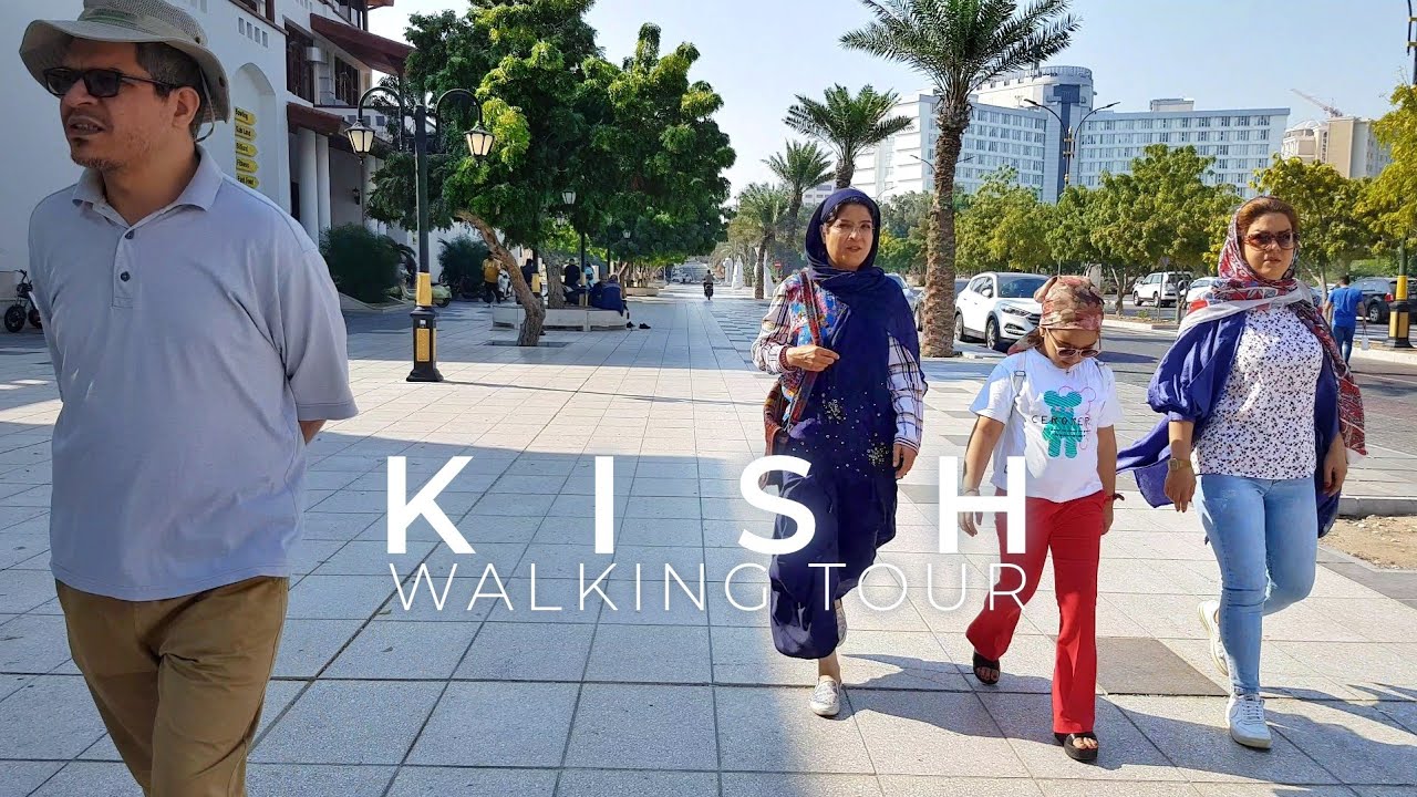 4K Walk IRAN 2023, KISH ISLAND • DOWNTOWN Walking Tour + Beach Walk | KishWalk