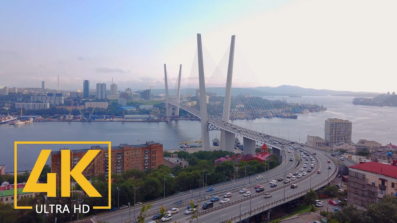 4K Walking Tour with City Sounds - Trip to Vladivostok, Russia
