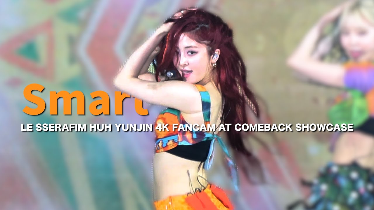 【4K】240219 comeback showcase LE SSERAFIM HUH YUNJIN 'Smart' fancam/직캠