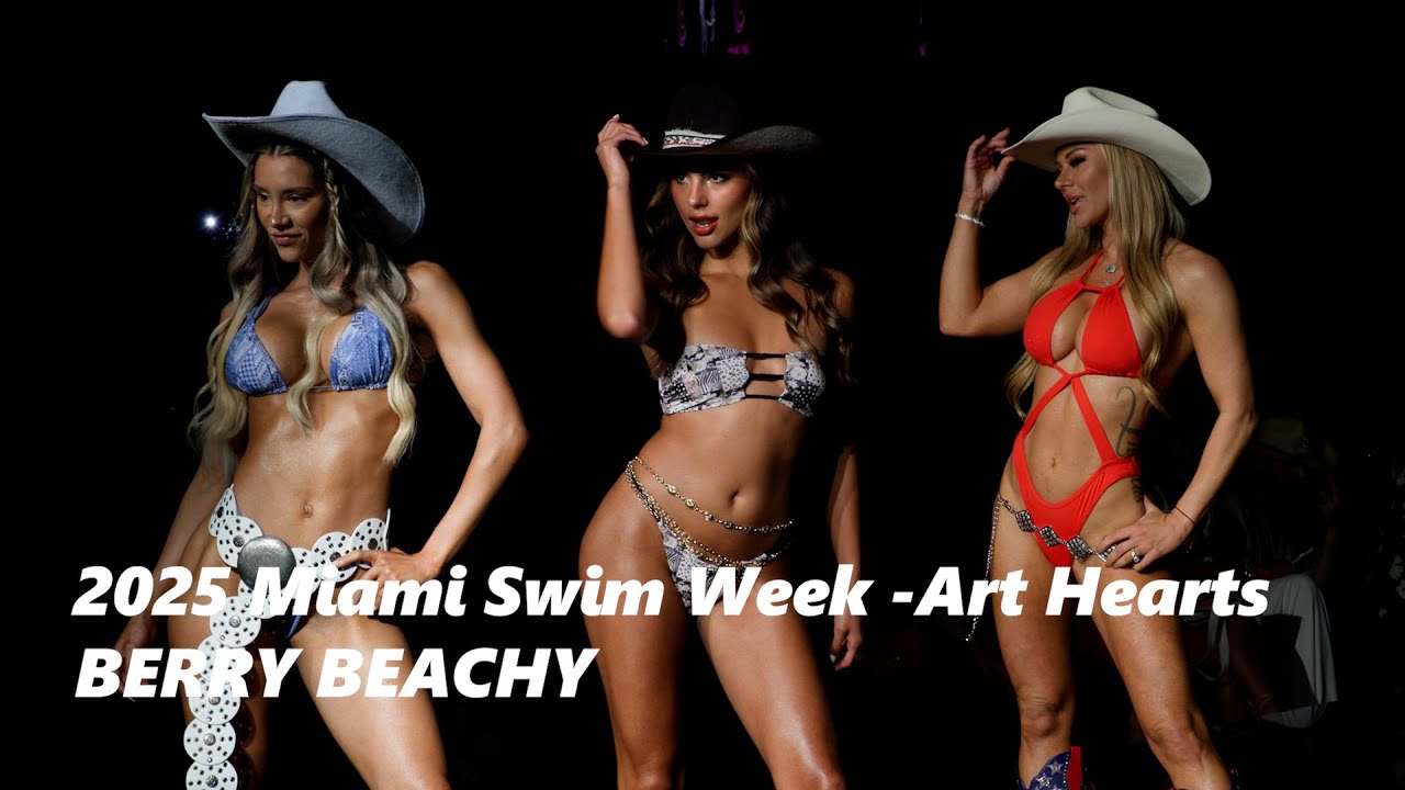 4k60p] The Future of Swimwear: Trends for 2025✨BERRY BEACHY part.2 SlowMotion| 2025 Miami Swim Week