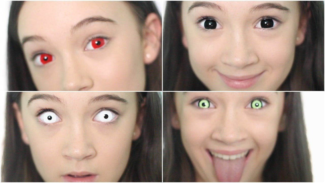 5 Crazy Creepy Color Contacts/Color Contact LOOKBOOK | Fiona Frills