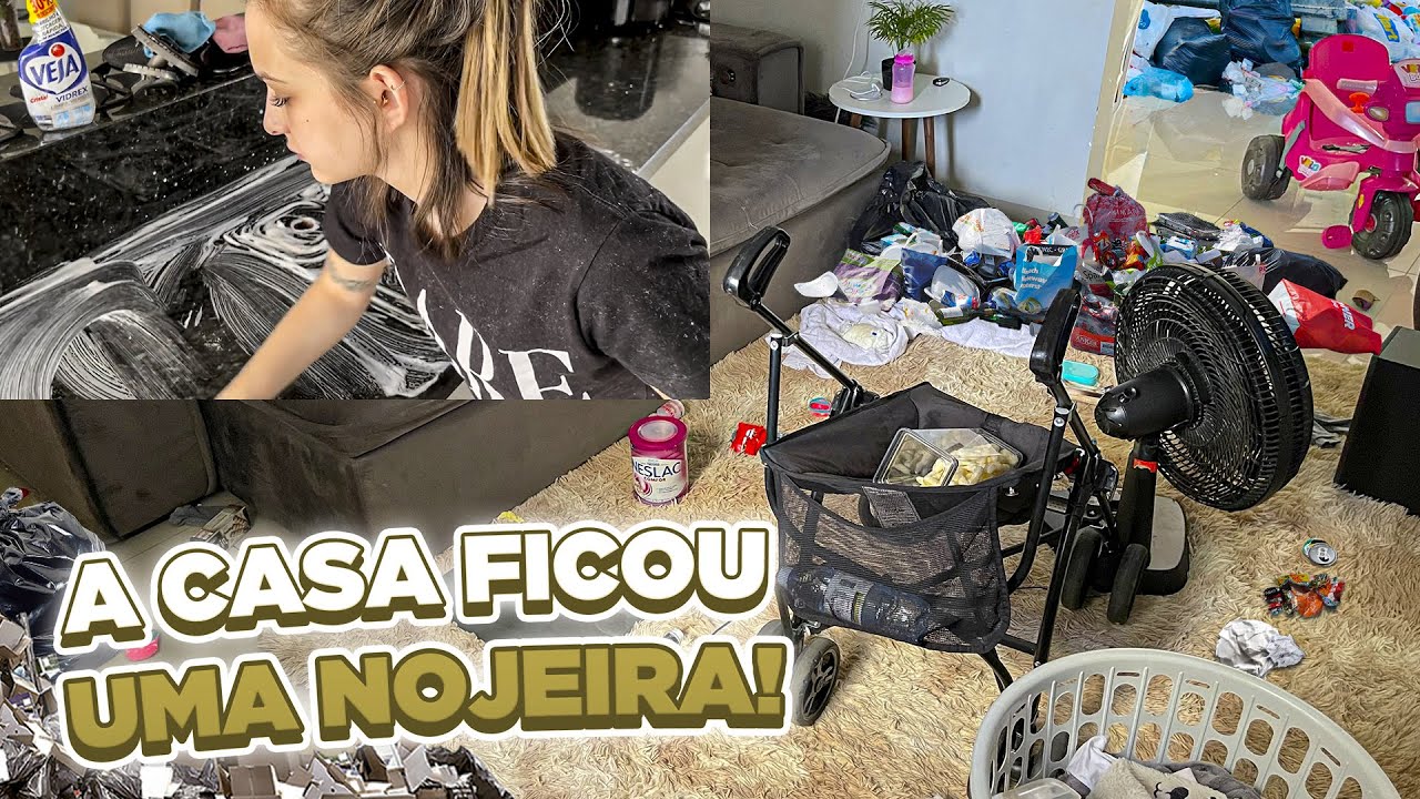 5 DIAS SEM LIMPAR A CASA, FICOU UM NOJO! 🤮 + CHEGARAM OS RECEBIDOS DA MAITÊ ❤️