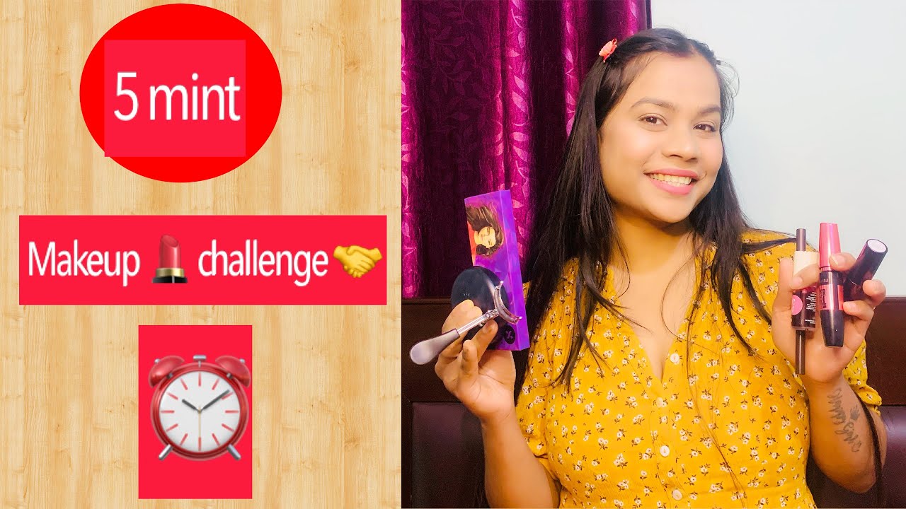 5 minutes makeup challenge 💄⏰||NEHA RANI VLOGS|| paas or fail?😮❌