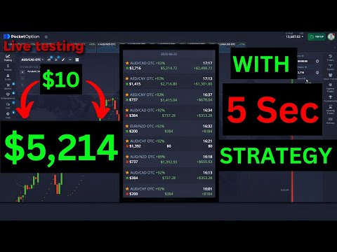 🔴5 Sec Powerful Pocket Option strategy That Actually Works!!! | Free Copy Trading| 5 sec strategy