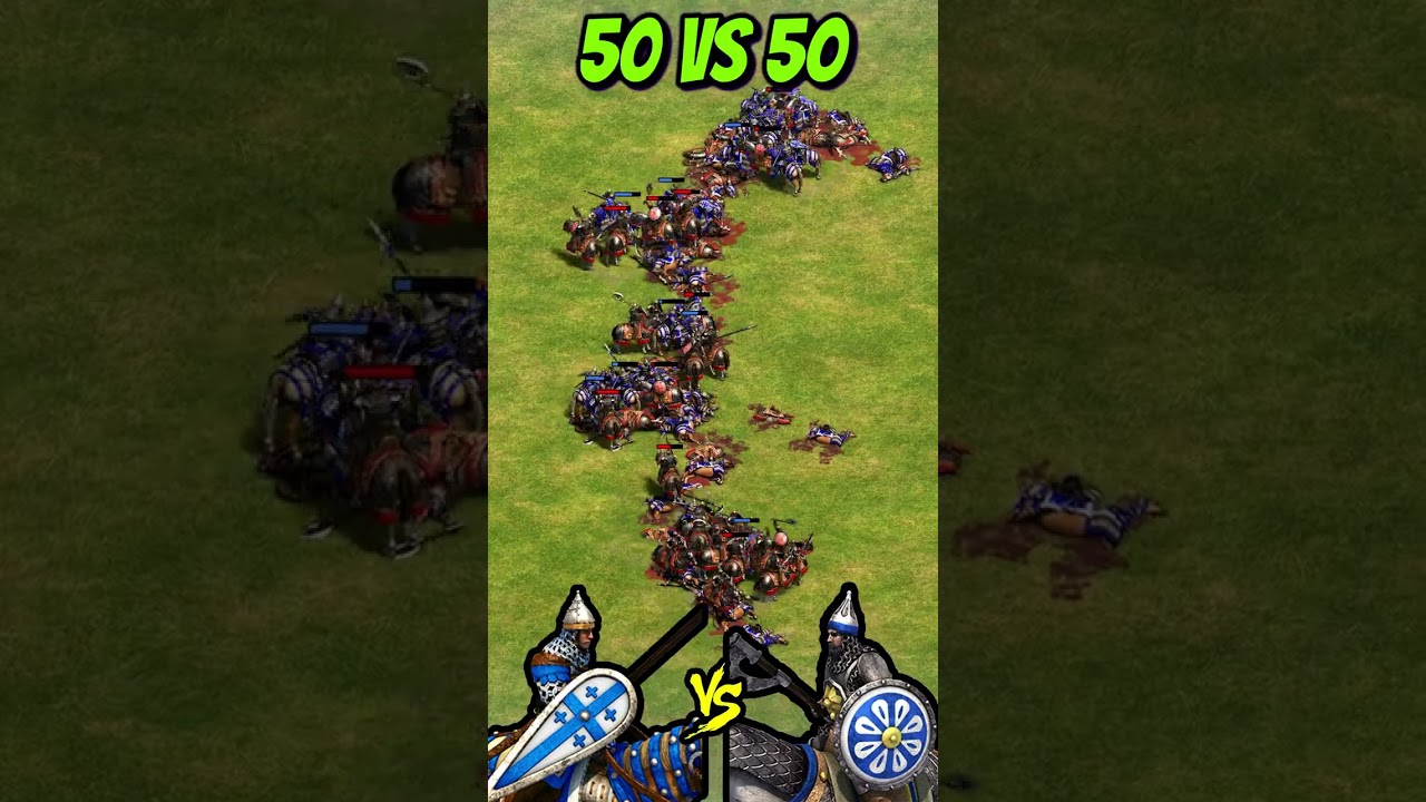 50 Elite Monaspas vs 50 Elite Boyars (AoE2) #Shorts