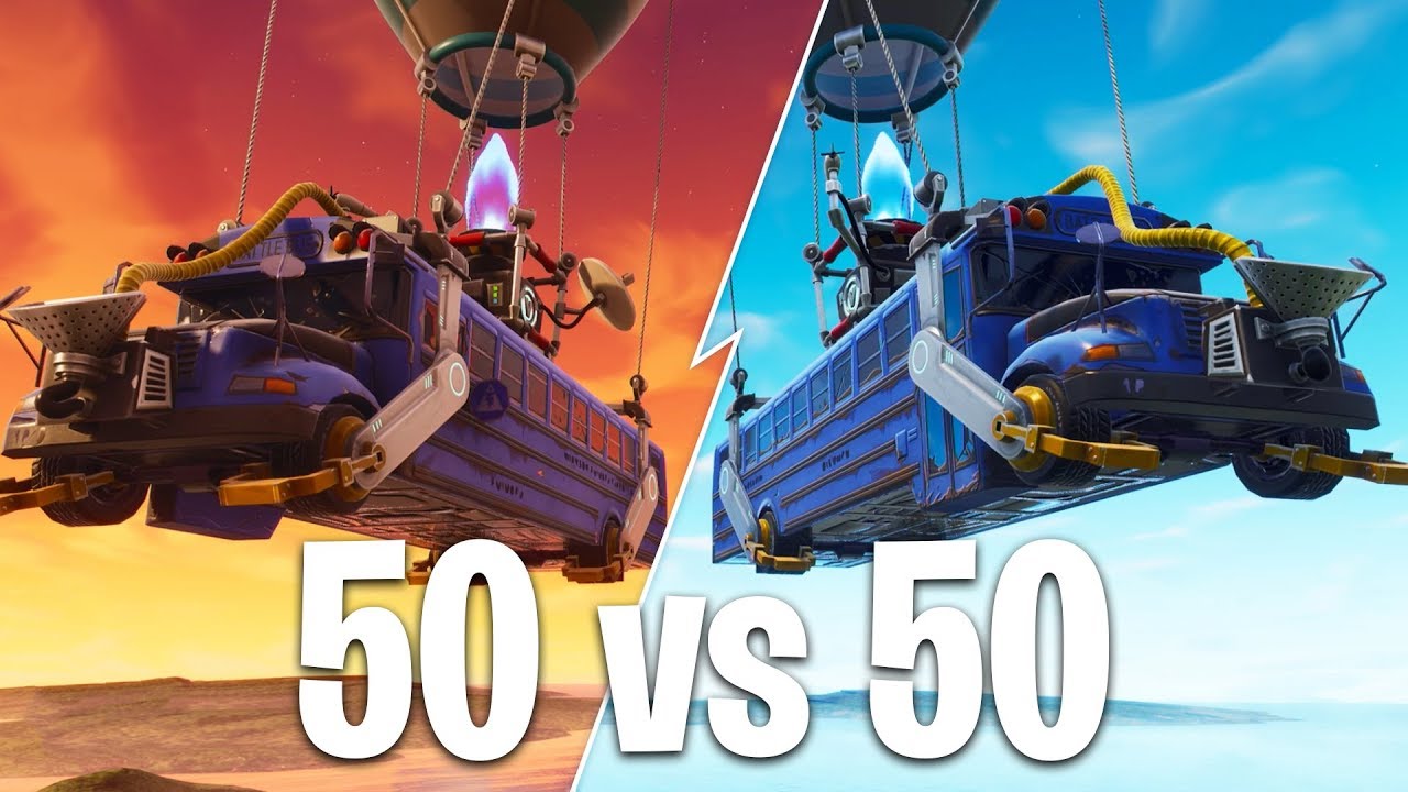 50 vs 50 GAME MODE in FORTNITE BATTLE ROYALE!!