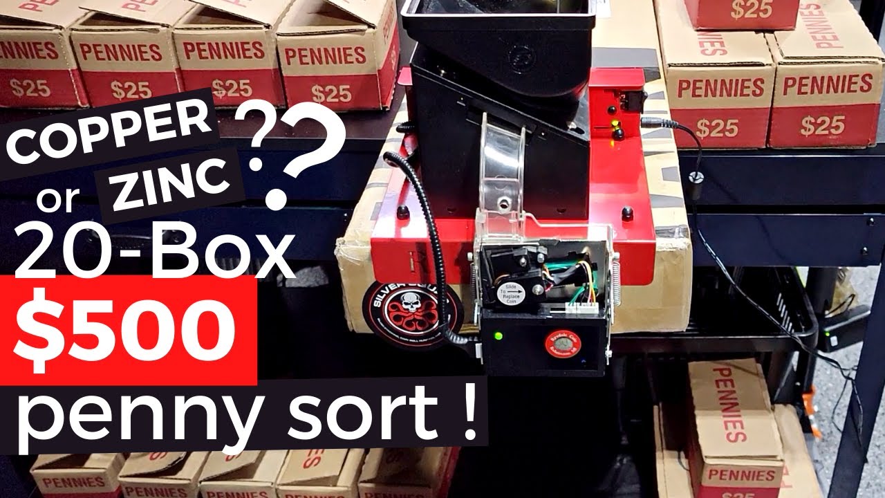 $500 (20 Box) Penny Copper Sort & Hunt! Ryedale Coin Sorter Review!