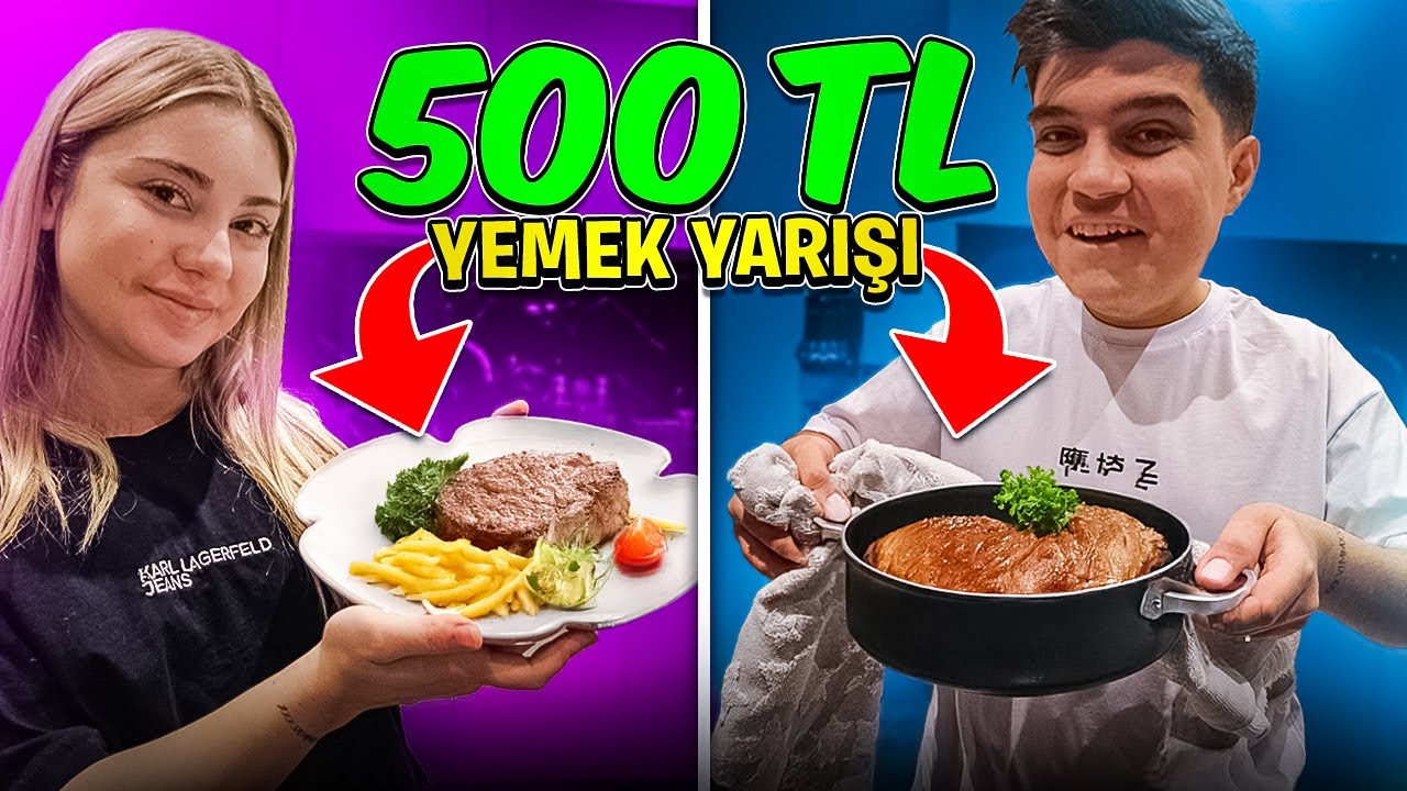 500 TL BÜTÇE İLE YEMEK YARIŞI! 🛒🍳 | Bu Arada Market Alışverişi