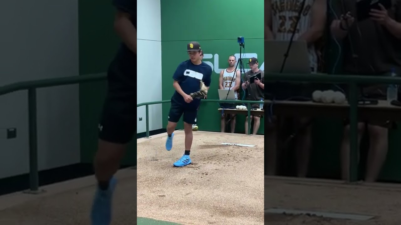 500万再生ダルビッシュ有の息子メジャー初ブルペン球が速すぎるw