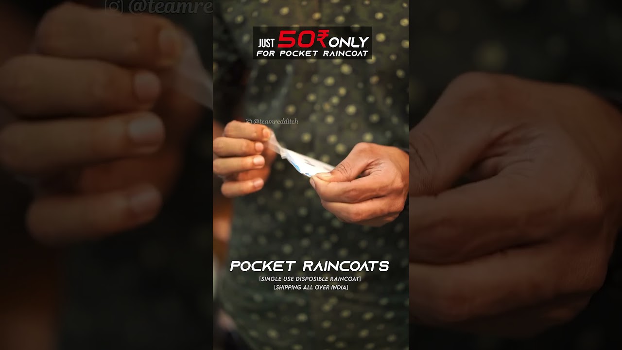 50rs pocket raincoat @teamredditch