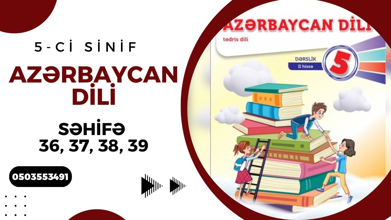 5-ci sinif Azərbaycan dili 2-ci hissə səhifə 36, 37, 38, 39