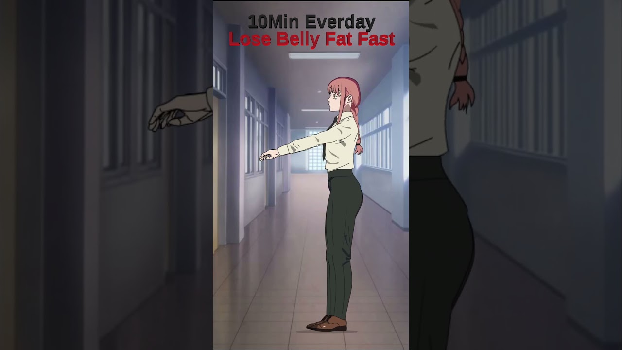 5Min Everyday Lose Belly Fat & Slim Calf #beginnersworkout #makima #chainsaw #anime #fitnesstiktok