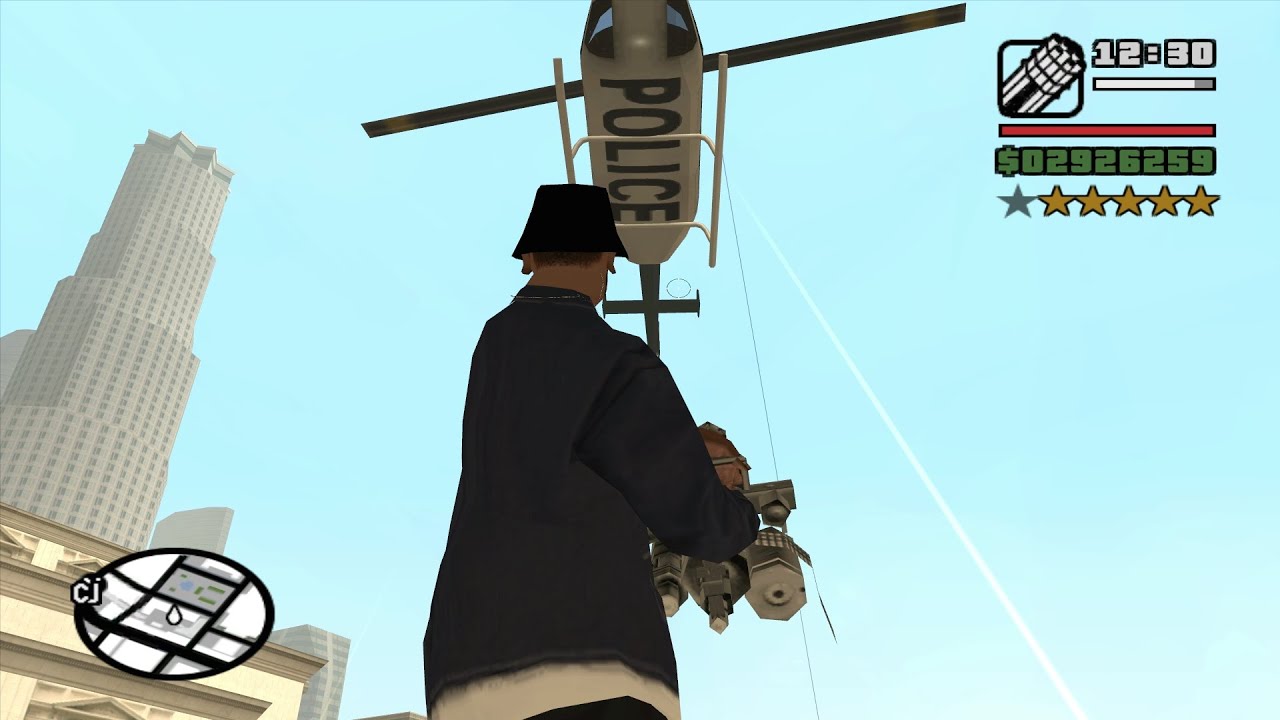 6 Star Wanted Level - Vertical Bird - Mansion Mission 2 - GTA San Andreas