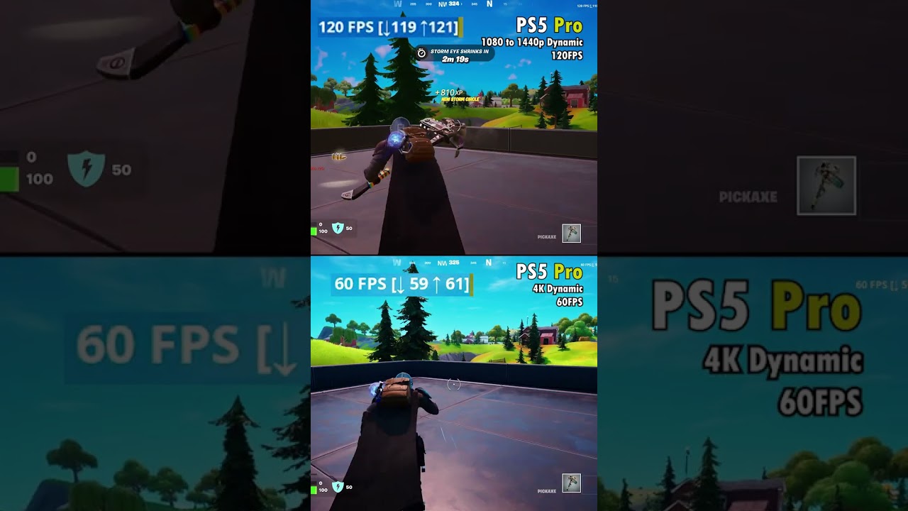 60FPS vs. 120FPS Fortnite on PS5 Pro #PS5Pro #fortnite #ps5