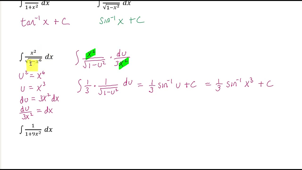 6-9F Integrate Inverse Trig