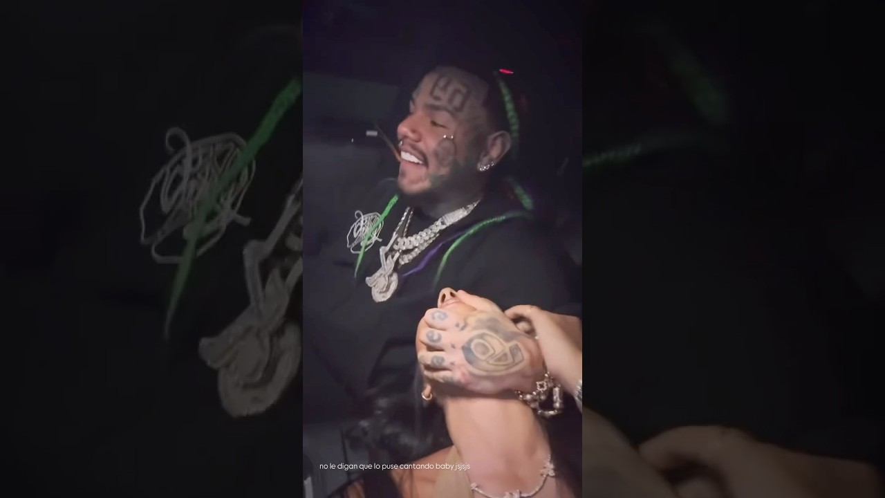 6ix9ine and his girlfriend Hallel Genesis listening to Justin Bieber Baby