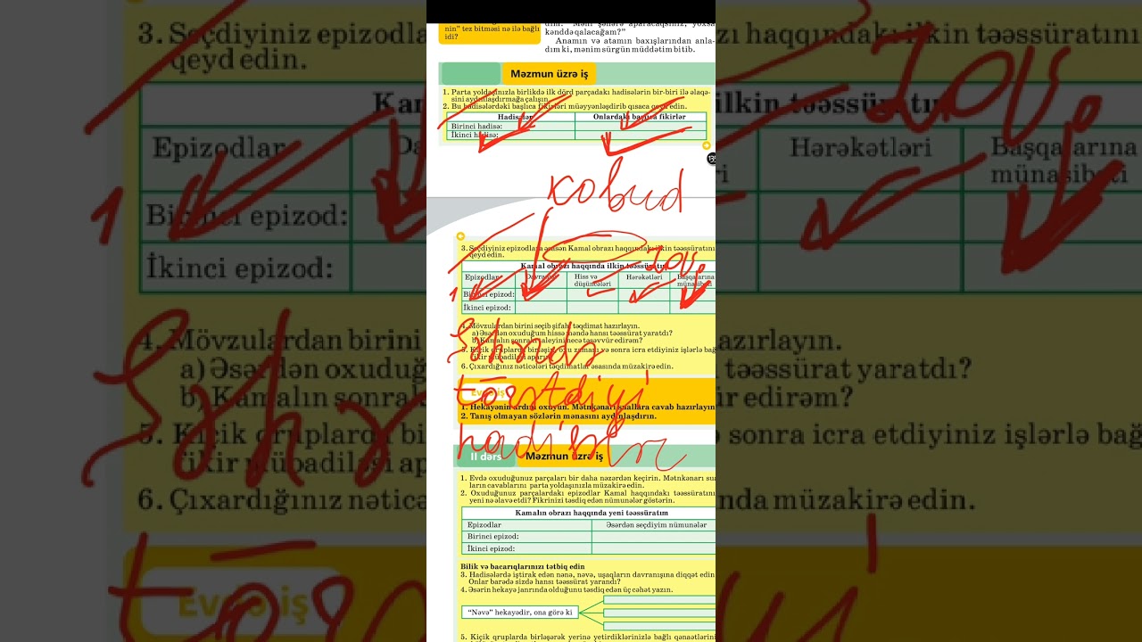 7 sinif ədəbiyyat dərsliyindən səh135,136.