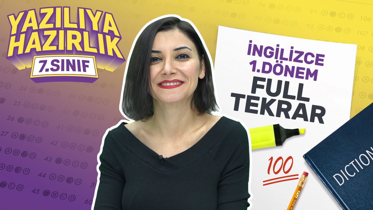 7. Sınıf İngilizce 1. Dönem Full Tekrar: Ünite Özetleri ile 1. Dönem 2. Yazılıya Hazırlık (2021)