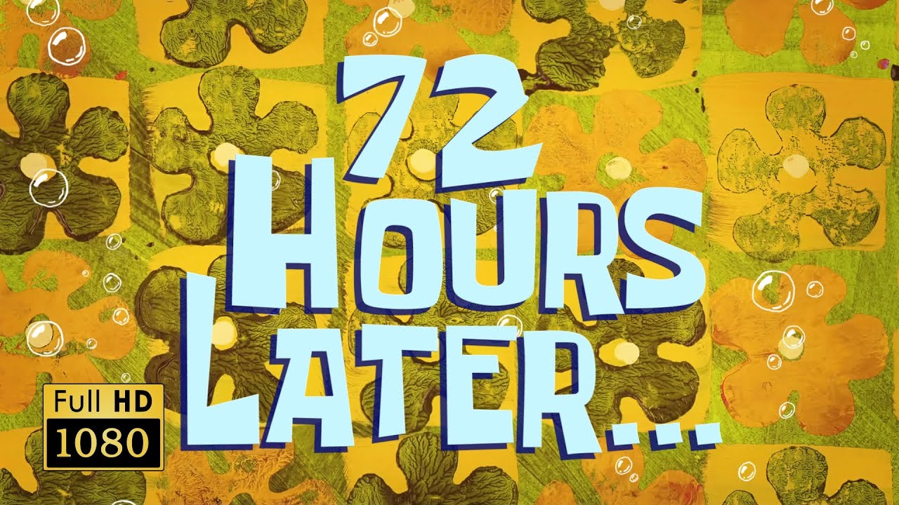 72 Hours Later... | SpongeBob Animated Time Cards #17