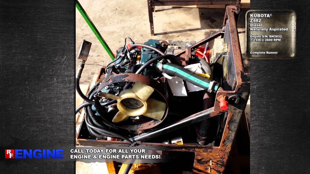 7510101GN | KUBOTA® Z482 COMPLETE RUNNING ENGINE