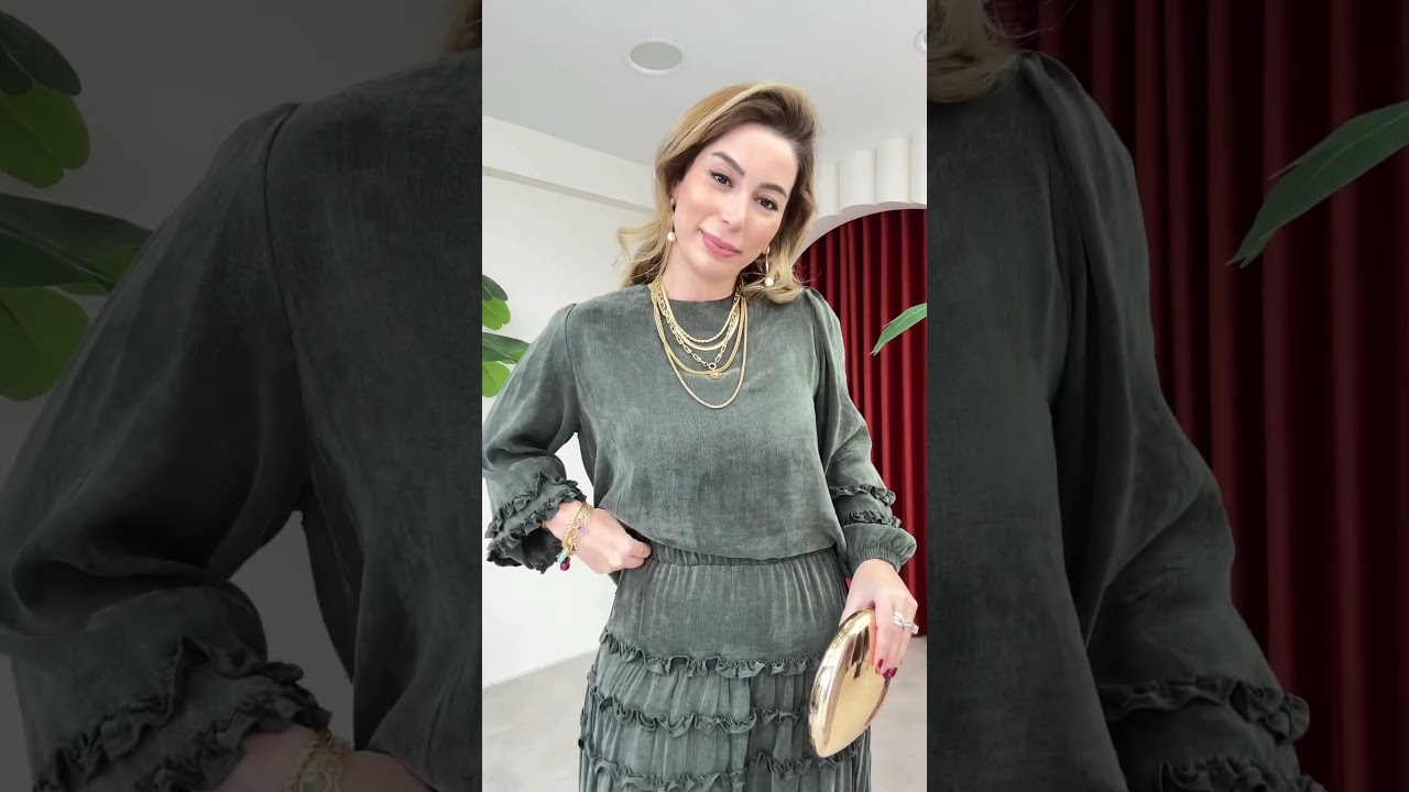 7685 Selin Etekli Takım | Tesettür elbise modelleri | etekli kombin #tesetturkombin