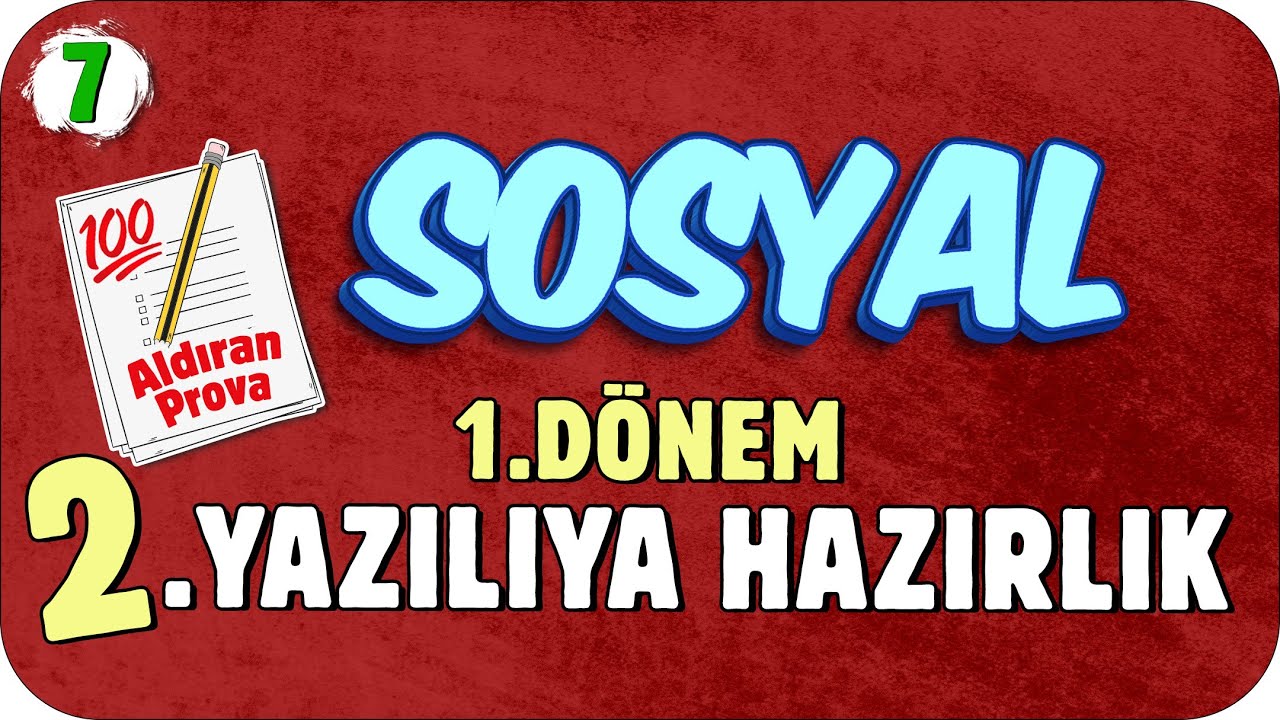 7.Sınıf Sosyal 1.Dönem 2.Yazılıya Hazırlık 📝 #2023