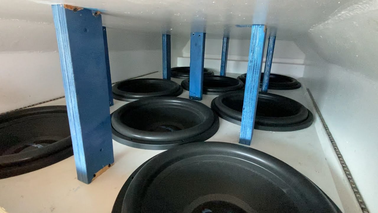 8 18” SUBWOOFERS IN HER VEHICLE