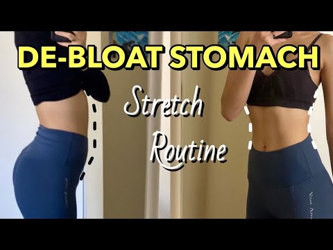 8 Min Stomach De-Bloating Stretch Routine- helps digestion, constipation