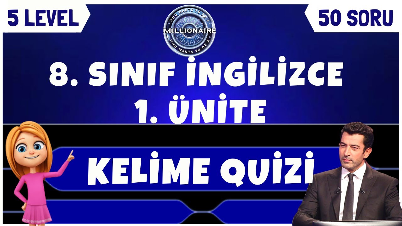 8. SINIF İNGİLİZCE 1. ÜNİTE KELİME QUİZİ