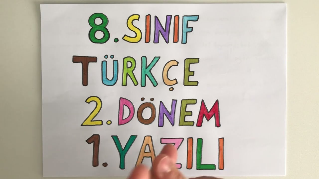 8. Sınıf Türkçe 2. Dönem 1. Yazılı (puanlı)