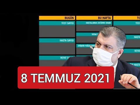8 Temmuz 2021 Güncel Koronavirüs Tablosu | Bugünkü Vaka Sayısı