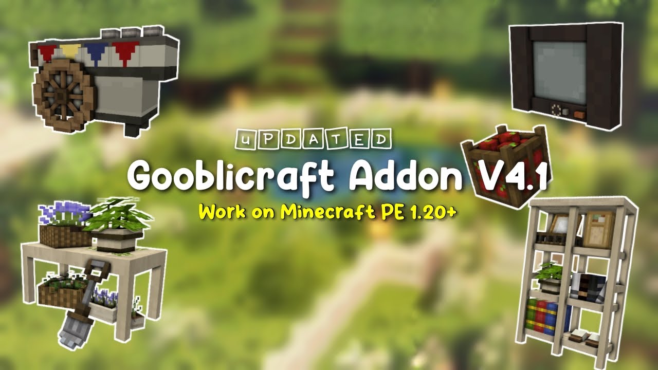 (80+ Models) Gooblicraft Furniture Addon V4.1 Update for Minecraft Bedrock Edition 1.21+